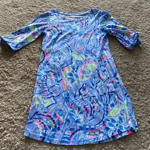 Lilly Pulitzer pima cotton tie sleeve dress